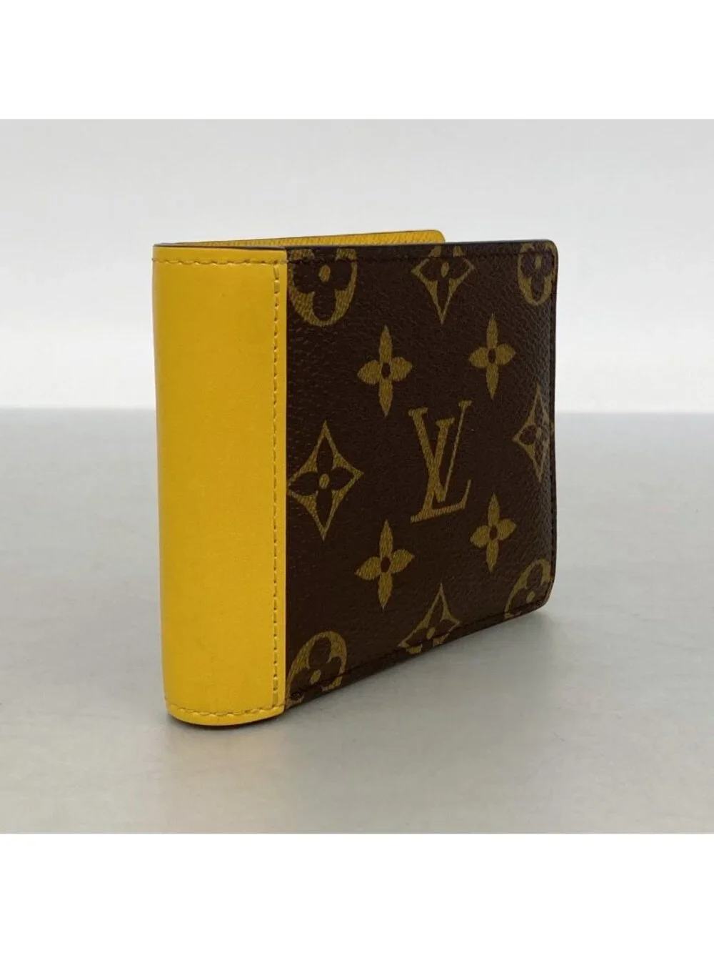 Louis Vuitton Wallet Monogram Macassar Portefeuille Multy Yellow